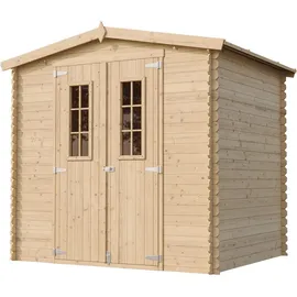TIMBELA Gartenhaus M369C 2,36 x 2,26 m Beige