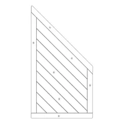 Sichtschutzzaun Lyon Fichte Grauweiß 90-165-80cm