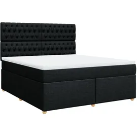 vidaXL Boxspringbett 180 x 200 cm Schwarz