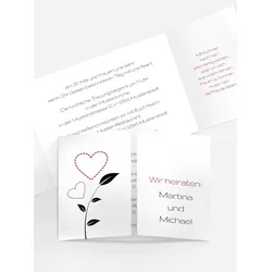 Einladungskarten Hochzeit selbst gestalten mit Spruch und Fotos im Onlinedesigner bei Meine-Kartenmanufaktur.de