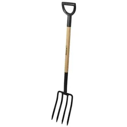 Gartengabel. Holzgriff und Karbonstahl 114Cm Gewachsen
