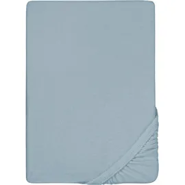 biberna 0012344 Frottee-Stretch 140 x 200 - 160 x 200 cm hellblau