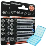 Panasonic eneloop Pro (ehem. Sanyo eneloop Pro) Technology 8er Pack HR-3UWX 2500mAh und AccuCell Akkubox