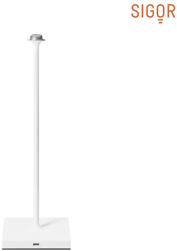 SIGOR Ersatzfuß NUINDIE USB-C 31 cm, IP54, schneeweiß SIG-4591201