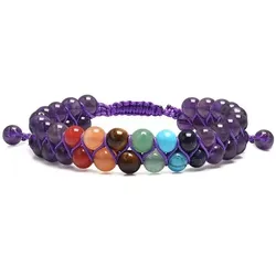 Armband 'Chakra' Amethyst- und Chakra Edelsteine