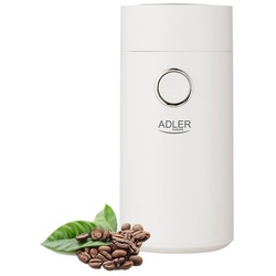 Adler Kaffeemühle AD 4446ws, 150Watt, 75g, elektrische Kaffeemühle, Gewürzmühle weiß