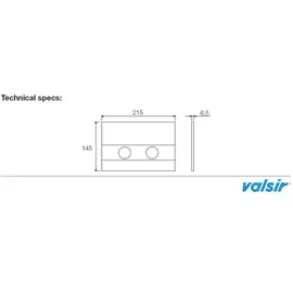 Valsir Betätigungsplatte Drückerplatte Mechanisch Rund Weiß