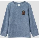 s.Oliver Warmes Langarmshirt mit Struktur und Stickerei - blau - 140