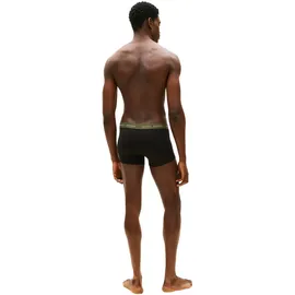 Tommy Hilfiger Trunk Boxershorts Schwarz / Grün / Blau S 3er Pack