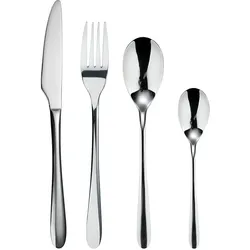 BERGNER - Prager silbernes 16-teiliges Besteckset aus Edelstahl