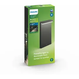 Philips LED Sockelleuchte Bustan 22 x 9 x 40 cm anthrazit