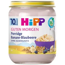 HiPP Frühstücksbrei Banane-Blaubeere Haferflocken 6 x 160 g