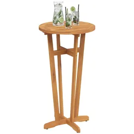 vidaXL Garten-Bartisch Ø60 x 105 cm Massivholz Akazie Braun