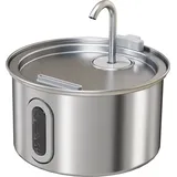 PawHut Katzenbrunnen 2,5L Trinkbrunnen für Katzen mit leiser Pumpe LED Aktivkohlefilter Wasserstandsfenster Katzentrinkbrunnen Leicht zu Reinigen, Wasserbrunnen für Katzen Hunde   Aosom