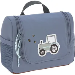 LÄSSIG Kulturbeutel »Adventure, Tractor, Mini Washbag,«, zum Aufhängen; PETA-approved vegan, Gr. B/H/T: 20 cm x 15 cm x 7 cm, denim-jeansblau-braun, , 78689102-0