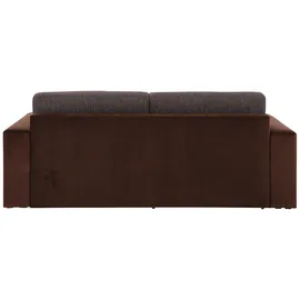 Home Affaire Schlafsofa »Roma Matratzenhöhe 14 cm« Dauerschlaffunktion, mit Unterfederung, Lattenrost, Matratze braun