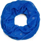 Stylebreaker Loop mit glitzerndem Schneeflocken Print", in Royalblau | Einheitsgröße
