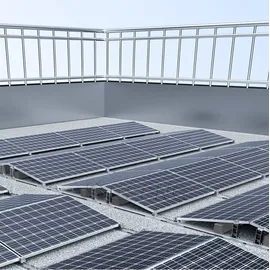 Entratek Flachdach Aufständerung 2x2 für 4 Solarmodule 10° Neigung