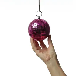 Spiegelkugel 10cm pink Discokugel Mirrorball Party Disko Deko