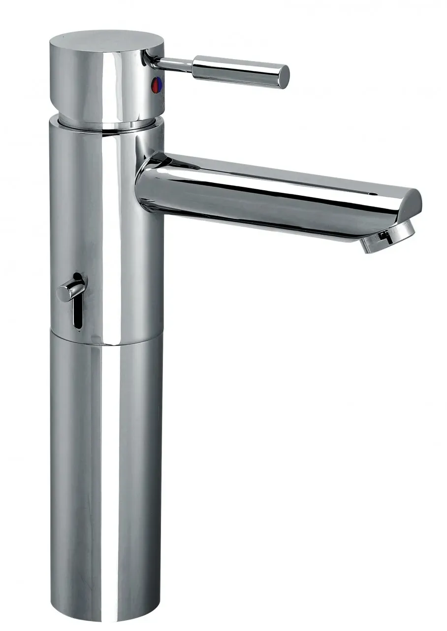 KAJA-Ipuri Einhebel-WT-Misch., erhöhter Ausl. Lä nge 175mm, Stiftheb., Ablfg., velourschrom 55045-E