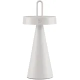 just light. Akku LED-Tischlampe ALWA, H 28,9 cm - Weiß Kunststoff - Silikon - dimmbar