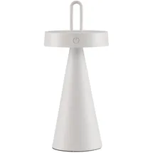 just light. Akku LED-Tischlampe ALWA, H 28,9 cm - Weiß Kunststoff - Silikon - dimmbar