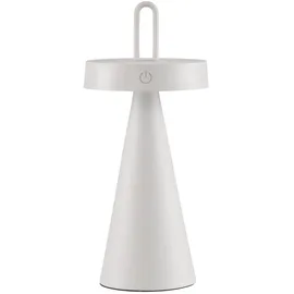 just light. Akku LED-Tischlampe ALWA, H 28,9 cm - Weiß Kunststoff - Silikon - dimmbar
