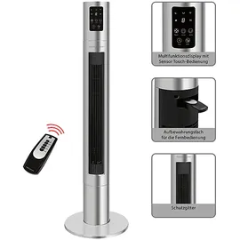 ProfiCare PC-TVL 3090 Turmventilator schwarz/edelstahl