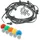 satisfire Partylichterkette 30 m Schwarz 30 bunte LED Kugellampen