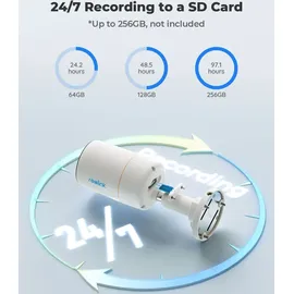 Reolink 12MP PoE Kamerasystem, 16-Kanal NVR mit 2TB HDD für 24/7 Aufzeichnung und 4X 12MP Überwachungskamera+8CH