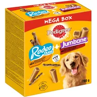 PEDIGREE Mega Box Rodeo Duos & Jumbone Hundesnack 2 Packungen