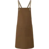 KARLOWSKY Latzschürze Urban-Nature mit Kreuzbändern und großer Tasche - cinnamon - onesize
