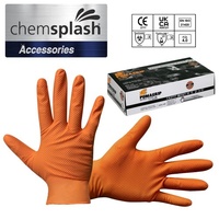 Chemsplash PumaGrip Puderfreier Nitril-Einweghandschuh, Größe: XL, Farbe: Orange