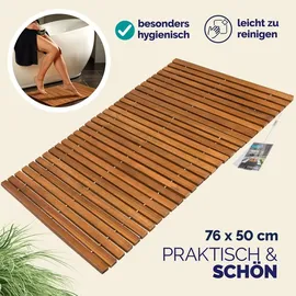 DEUBA Badteppich Stab Braun 80 x 50 cm