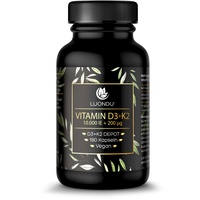 Luondu Vitamin D3 10.000 I.E + K2 MK7 200 mcg Depot 180 St Kapseln