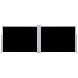 vidaXL Ausziehbare Seitenmarkise 1 x 10 m schwarz