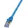 Logilink CQ3036S RJ45 Patchkabel Cat 6a S/FTP Blau Flammwidrig, mit Rastnasenschutz