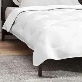 vidaXL 2-in-1 Bettdecke Weiß 200 x 155 x 10 cm Polyester