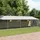 vidaXL Hundezwinger mit Dach und Tür Grau 12x2x2 m Verzinkter Stahl