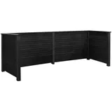 Plus Mülltonnenverkleidung Plank  (377 x 97 x 108 cm, Holz, Schwarz RAL 9005)