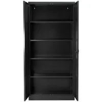 Proregal Stahlschrank, Anthrazit, Metall, Rechteckig, 92x195x42 cm, Arbeitszimmer, Aktenschränke