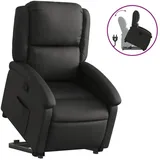 vidaXL Relaxsessel mit Aufstehhilfe Leder 58,9 x 99,5 x 73,8 cm Schwarz