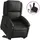 vidaXL Relaxsessel mit Aufstehhilfe Leder 58,9 x 99,5 x 73,8 cm Schwarz