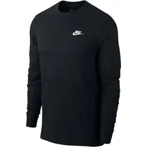 Nike Shirt CLUB - LS, BLACK/METALLIC SILVER - L