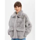 Edited Kunstfelljacke Carly in grau | Gr.: 36