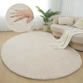 LeGer Home by Lena Gercke Hochflor-Teppich »Halrum, einfarbig, besondere Form, modern« organische Form, bean shape, kuschelig, Wohnzimmer, Schlafzimmer 89684664-73 natur