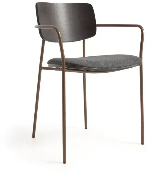 Kave Home Stuhl Maureen Metall Grau Anthrazit