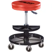 Kunzer Rollhocker Stahl 40-52 cm rot
