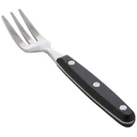 Fackelmann Nirosta Kuchengabel Oslo 15cm aus Edelstahl/POM, Silber/schwarz, 15