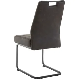 Hela Esszimmerstuhl HELA "Lena", grau (vintage anthrazit, schwarz), 1 Stk., Microfaser VINTAGE Lederoptik, Stoff, Stühle, Esszimmerstuhl, 1, 2 und 4 Stück, mit Federkern Polsterung, Schwingstuhl